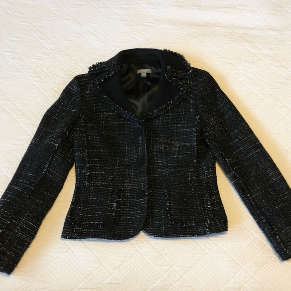Ann Taylor Jackets & Blazers - EUC Ann Taylor Petites Black Tweed Suit Jacket 4P